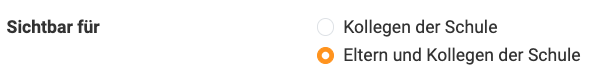 Sichtbar für