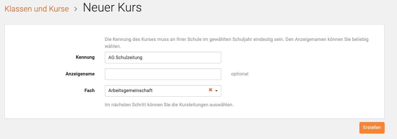 Förderunterricht und Arbeitsgemeinschaften einrichten