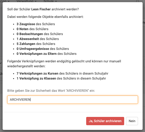 SuS archivieren