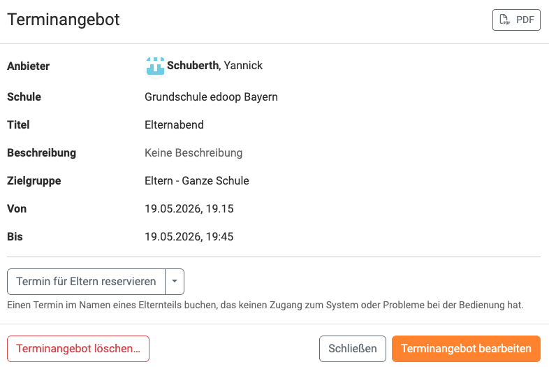 Terminübersicht herunterladen
