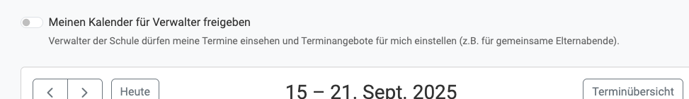 Den Kalender freigeben