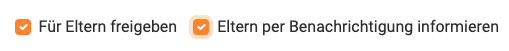 Freigabe für Eltern