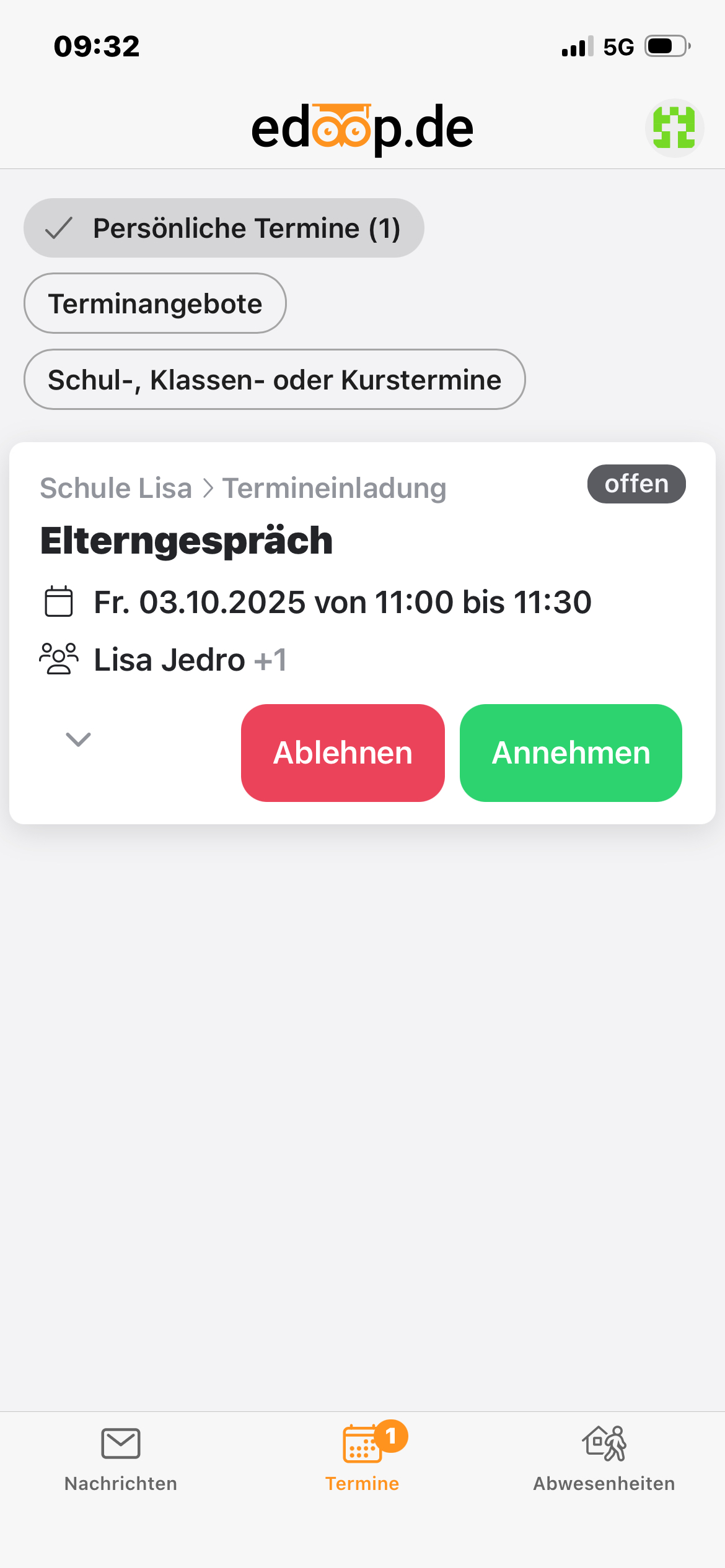 Persönliche Termine App