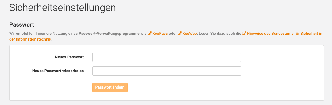 Passwort ändern
