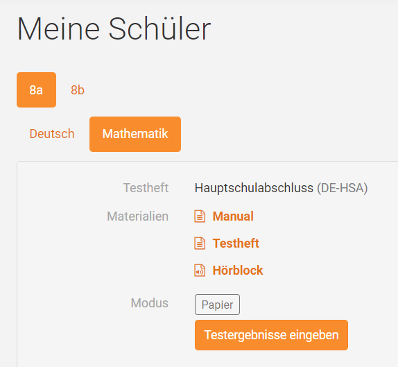Ergebniseingabe starten