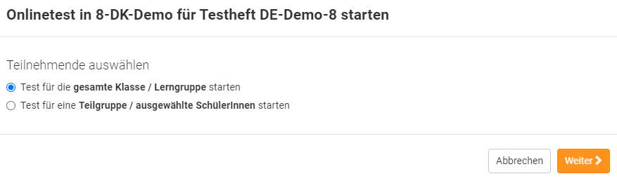Gruppe auswählen