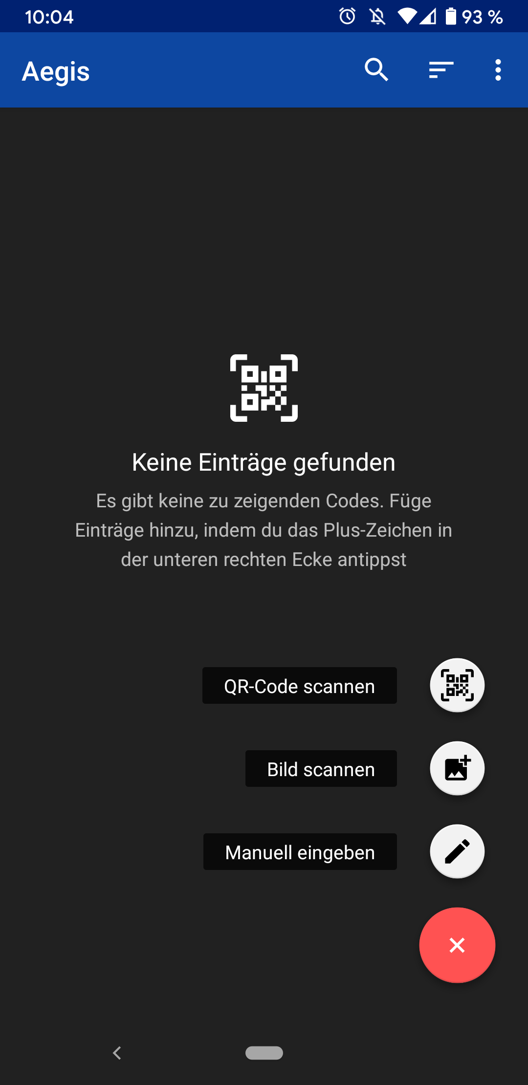 Start der Einrichtung